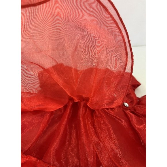 Nannette Baby Red Tulle Sheer Dress 18 months Circle Party - Picture 13 of 14